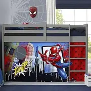 Delta Children Spider-Man Loft Bed Tent - Curtain Set for Low Twin Loft Bed (Bed Sold Separately) by