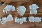 Blippi Cookie Cutter With Embosser Stamps Set- Glasses - Bow Tie - Hat