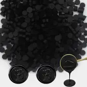 Premium 600Pcs Black Wax Seal Beads - Octagon Wax Pellets Refill Pack for Weddin