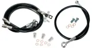 Streamline Steel Braided Brake Lines Black +0" Front +4" Rear Raptor 700 2016+