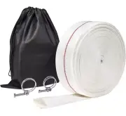 AGLITG 2 Inch (W) x 60 Ft (L) Backwash Hose Lightweight, Fire Hose with Clamps
