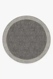 245' Round | Machine Washable Runner Rug | Kid & Pet Friendly | Indoor Rug | Solvi Charcoal Rug | Ruggable