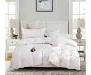 Tufted Boho Wave Jacquard Quilt/Doona/Duvet Cover Set (Queen/King/Super King Size Bed) - White