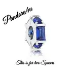 (2) Pandora Blue Crystal Charms SPACERS Ice Sculpture Bead NWT PAN BOX