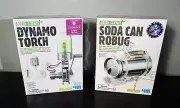 Green Science - Soda Can Robug and Dynamo Torch - Kidz Labs/4M - New in Box!