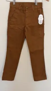 Wonder Nation Boy's Denim Jeans Pants Brown NWT Sz 10 Stretch Adjustable Waist