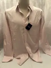 Hickey-Freeman Collection Pink Men’s Dress Shirt Size 16 34 100% Cotton New