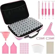 Diamond Drawing Storage Containers 60 Slots Large Capacity Diamond Drawing Accessories Organizer Diamond Art Storage Box Diamond Tool Set for Diamond Art Craft Jewelry Beads