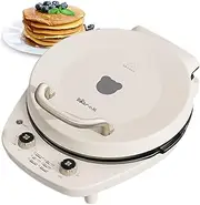 Bear Electric Baking Pan, 1500W Electric Smokeless Indoor Grill, Adjustable Temp, Removable Nonstick Griddle, for Pancakes Cookies Burgers Quesadillas Egg Breakfast Lunch & Snacks (w/Handle)