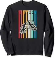[X.Style] Retro Vintage Style Aquarius Sign 15th Birthday Party Supply Sweatshirt ds1335 Sweater (S) Black