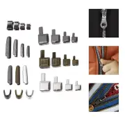 24 Set Zipper Stop Zipper Retainer Accessories Zipper Repair Kit