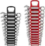 TEKTON Stubby Combination Wrench Set with Holder, 25-Piece (1/4-3/4 in., 6-19 mm) | WCB92403