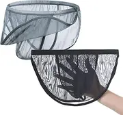 [JINSHI] Men's Mesh Thongs Underwear, Sexy Built-in Pouch G-String, See Through Split Side Pajama Shorts Underwear