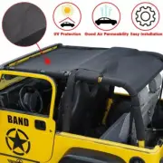 Mesh Bikini Top Cover UV Sun Protection for 97-06 Jeep Wrangler TJ Black 2-Door