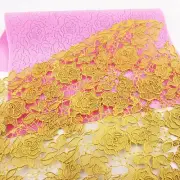 Silicone Imprint Mat Gum Paste Rose Flower Press Mold Cake Embosser Silicone Lac