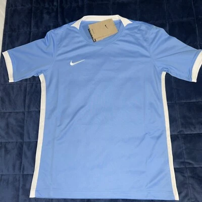 New Kids Nike Light Blue Soccer Jersey Large 17” Pit-pit