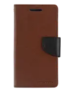 Fancy Diary Case for iPhone 13 mini - Brown/Black