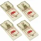 4PCS Reusable Wooden Mice Mouse Traps Bait Mice Home Garden Supplies Mouse
