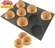 Silicone Hamburger Bread Forms Perforated Bakery Molds Non Stick Baking Sheets F