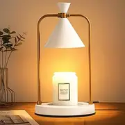Candle Warmer Lamp with Timer Dimmer, Birthday Gifts for Women Mom, House Warming Gifts New Home Room Decor, Plug-in Operated Wax Melt Warmer for Scented Jar Candles with 2 Bulbs