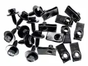 Dodge Truck Body Bolts & U-nut Clips- M8-1.25 x 25mm- 13mm Hex- 20pcs 10ea- #153 (for: Chrysler)