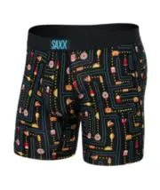Saxx Vibe Super Soft Boxer Brief Men's Underwear, Junk Man/Black, Large