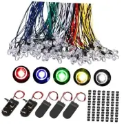 220 Pcs 12v LED Lights Kit 100 Pcs Emitting Diodes Pre Wired 8 mm Multicolored
