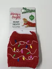 Merry & Bright Petsmart Holiday Sweater Ugly Christmas Lights Reptiles NEW