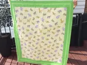 Handmade patchwork quilt. Baby/cot/kids quilt. Jungle baby animals (#204)
