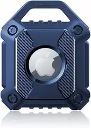 for Apple AirTag Protective Case Waterproof TPU Cover Air Tag Tracker Loop Holder (Midnight Blue)