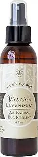 Victoria's Lavender Organic Don’t Bug Me Insect Spray, Made with Plant Based Essential Oils & Aloe Vera - (1 Pack 4 Fl Oz)