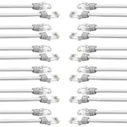 12PK Cruxtec 0.3m CAT6/RJ45 Network Lead Cable LAN Ethernet Internet Cord White