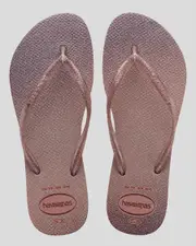 [Havaianas] Havaianas Girls' Kids' Slim Gloss Flip Flops Slippers in Crocus Rose Size 25/26 25/26 Crocus Rose
