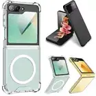 For Samsung Galaxy Z Flip3/4/5 Flip6 Case Clear Heavy Duty Shockproof Hard Cover