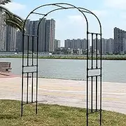 Garden Arch,Galvanized Metal Rose Arches,Gazebo Wedding Arches,Outdoor Weatherproof Trellis Arch,Used for Various Climbing Plants/Decoration Gifts/Celebration Party