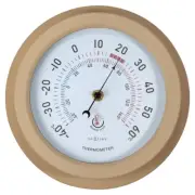 NeXtime Brown Lily 22cm Weatherproof Outdoor Metal Thermometer Temperature Round