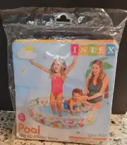 New INTEX INFLATABLE "JUST SO FRUITY" KIDS POOL 48"×10" 2-Ring Colorful Summer