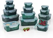 GOURMETmaxx Klick-it Food Storage Containers, Set of 14, BPA-Free Storage Containers, Excellent for Dishwasher, Microwave and Freezer, Airtight, Leak-proof and Stackable