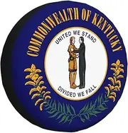 Kentucky State Flag Tire Cover,Wheel Cover All-Weather Protection for Trailer,SUV,Truck &More,14 15 16 17 Inches