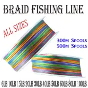 Braid Fishing Line 500m 300m Spectra Dyneema 6 10lb 15lb 20lb 30lb 40lb 50 60 80