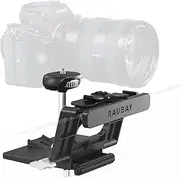 【CM02】RAUBAY Monitor Camera Mount Stand, Hanging Webcam Clamp with 1/4" Screw, MILC Monitor Top Support for Live Stream, Video Conferencing. Compatible with Curved Monitors, Maximum Width up to 3.5cm