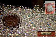 M00238-FS MOREZMORE 1 oz Tiny 2mm Iridescent Glass Bubbles Bead Microbeads