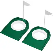 Indoor Golf Putting Cups Flags Durable Practice Aid for Accurate Set of 2