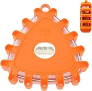 Warning Triangle Flare - Roadside Warning LED Safety Flares - Sturdy Triangle Warning Flashing Lights, Warning LED Road Flares for Water Sports and Camping