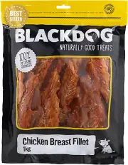 Blackdog Chicken Breast Fillet Dog Treats 1kg Oven dried -FREE FAST SHIPPING AU