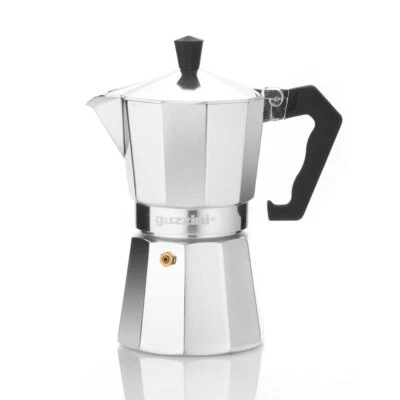 Guzzini Romeo Aluminium Stovetop Espresso Percolator 100ml Moka Coffee Maker