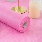 Simurq Non-Woven Table Runner Modern Table Runner Table Decoration Birthday & Wedding Decoration Table Decoration Table Runner Roll Disposable Table Runner Pink (Pink, 30 cm x 25 m)
