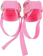 Happyyami 1Pair Portable Ankle Straps for Cable Machines Durable Resistance for Leg and Hip Workouts with Buckle Support