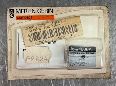 NEW MERLIN GERIN 35325 RATING PLUG 100 A FOR CK1000L FREE 2-DAY SHIPPING