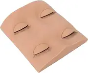 False Eyelashes Extension Practice Mannequin, Small Realistic 3D Simulated Makeup Training Head Model Detachable for Display for Beginners (Fleshcolor)